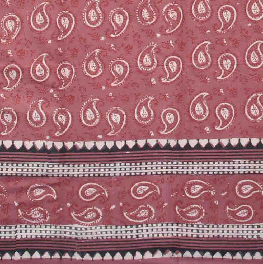 Handmade Cotton Block Print Dabu Paisley Floral Tapestry Tablecloth Spread Full - Sweet Us