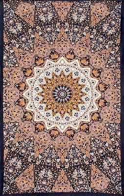 Handmade 100% Cotton Dark Star Mandala Tapestry 30x45 with Loops - Sweet Us
