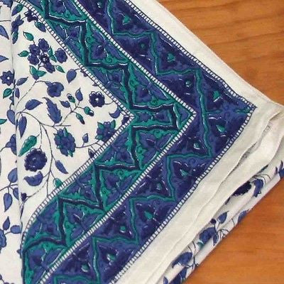 Stunning Handmade 100% Cotton Fleur De Lis Napkin Table Linen Floral Rectangular - Sweet Us