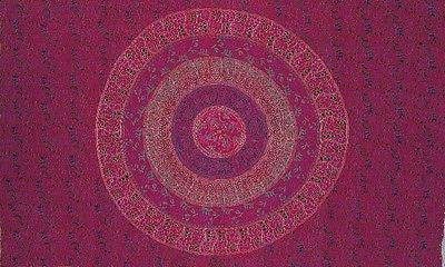 Handmade Sanganer Mandala 100% Cotton Tapestry Throw Tablecloth Bedspread Twin - Sweet Us