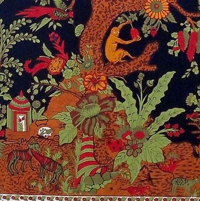 Clearance Sale Handmade Cotton Tree of Life Tapestry Throw Tablecloth Spread Black Gold 88x104 - Sweet Us