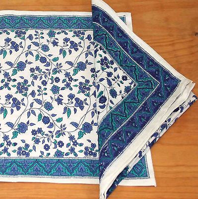 Stunning Handmade 100% Cotton Fleur De Lis Napkin Table Linen Floral Rectangular - Sweet Us