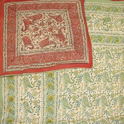 Reversible Duvet Cover Rajasthan Paisley 100% Cotton Full Queen Stunning - Sweet Us