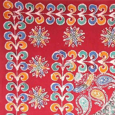 Handmade 100% Cotton Snowflake Batik Paisley Mandala Tapestry Tablecloth Bedspread Beach Sheet Dorm Essential Twin 72x108 - Sweet Us
