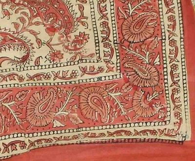 Reversible Duvet Cover Rajasthan Paisley 100% Cotton Full Queen Stunning - Sweet Us