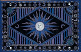 Handmade 100% Cotton Celestial Sun Moon Star Tapestry Coverlet Throw Twin Purple - Sweet Us