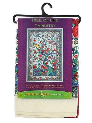 Unique "Handmade" 100% Cotton Candy Tree of Life Tapestry Tablecloth Coverlet - Sweet Us