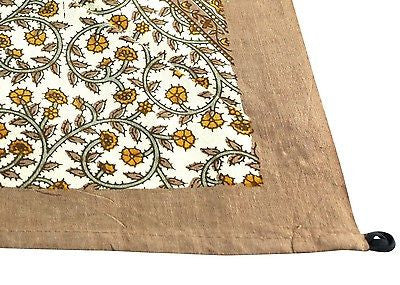 Handmade 100% Cotton Flowering Star Tapestry Tablecloth Bedspread Twin 60x90 - Sweet Us