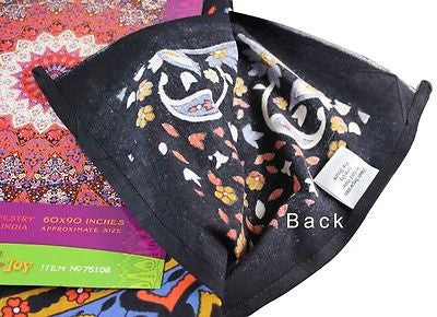 Handmade 100% Cotton Dark Star Mandala Tapestry 30x45 with Loops - Sweet Us