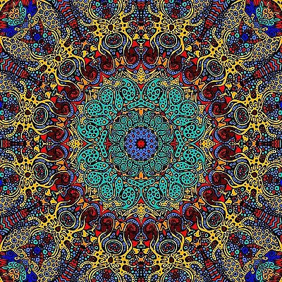 Handmade 100% Cotton 3D Psychedelic Sunburst Tapestry Tablecloth Spread 60x90 - Sweet Us