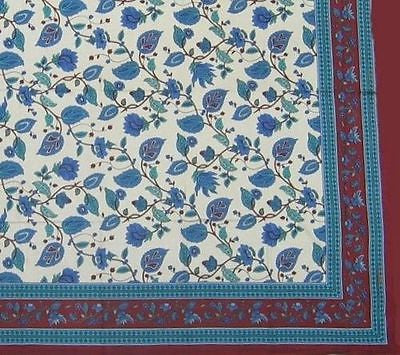 Handmade 100% Cotton Floral Tapestry Tablecloth Coverlet Bedspread 85x90 - Sweet Us