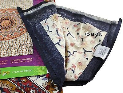 Handmade 100% Cotton Circle Mandala Floral Tapestry Tablecloth Spread Twin 60x90 - Sweet Us