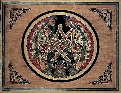 Clearance Sale Unique Handmade 100% Cotton Celtic Lovers Tapestry Tablecloth Bedspread Tan Full - Sweet Us