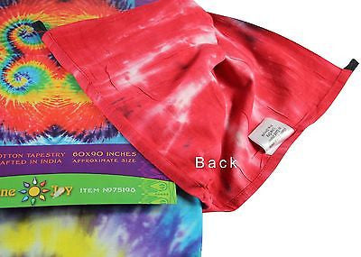 Handmade Cotton Multi Spiral Tie-Dye Tapestry Tablecloth Spread 60x90 MultiColor - Sweet Us