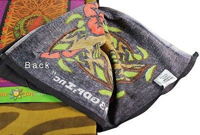 Handmade Grateful Dead Steal Your Face Roses Hippie Tapestry Wall Art Hang Brown - Sweet Us