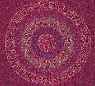 Handmade Sanganer Mandala 100% Cotton Tapestry Throw Tablecloth Bedspread Twin - Sweet Us