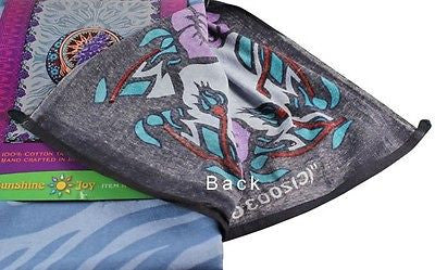 Grateful Dead Blue Steal Your Face Tapestry with Roses Hippie Hanging Wall Art - Sweet Us