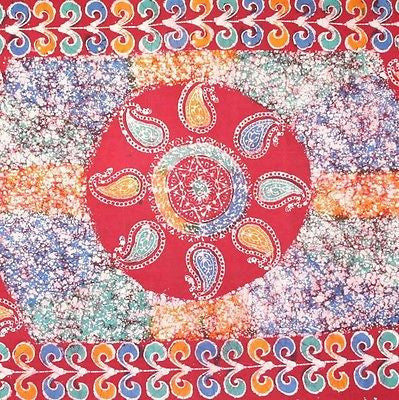 Handmade 100% Cotton Snowflake Batik Paisley Mandala Tapestry Tablecloth Bedspread Beach Sheet Dorm Essential Twin 72x108 - Sweet Us