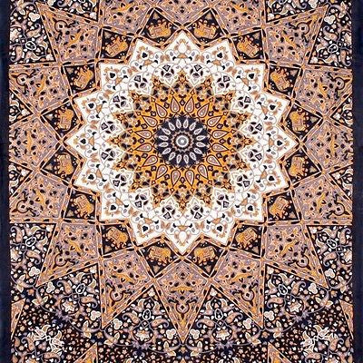 Handmade 100% Cotton Dark Star Mandala Tapestry 30x45 with Loops - Sweet Us