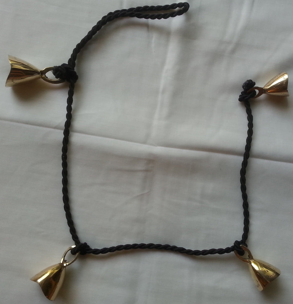 Beautiful Chime of Four Bells about 1.5 to 2 Inches High on One 26" String - Sweet Us