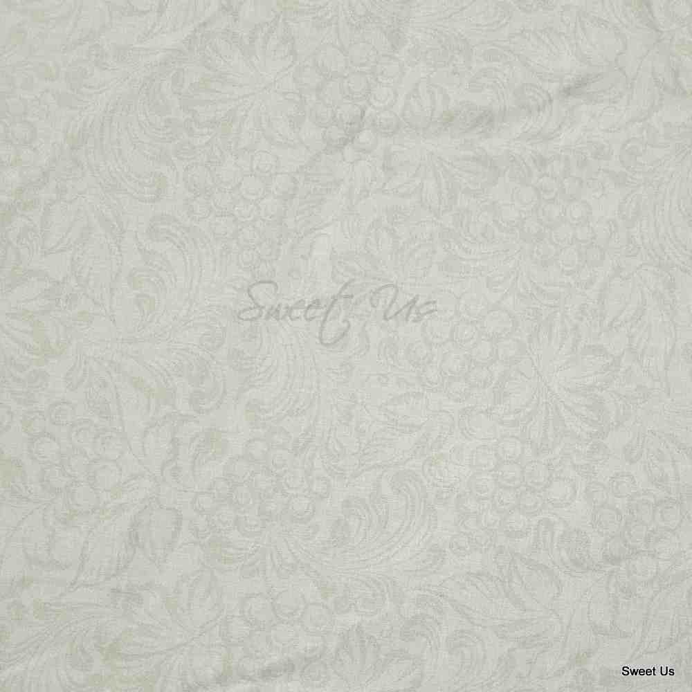 Wipeable Spill Resistant French Acrylic Coated Floral Tablecloth Round