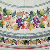 Wipeable Spill Resistant French Acrylic Coated Floral Tablecloth Round