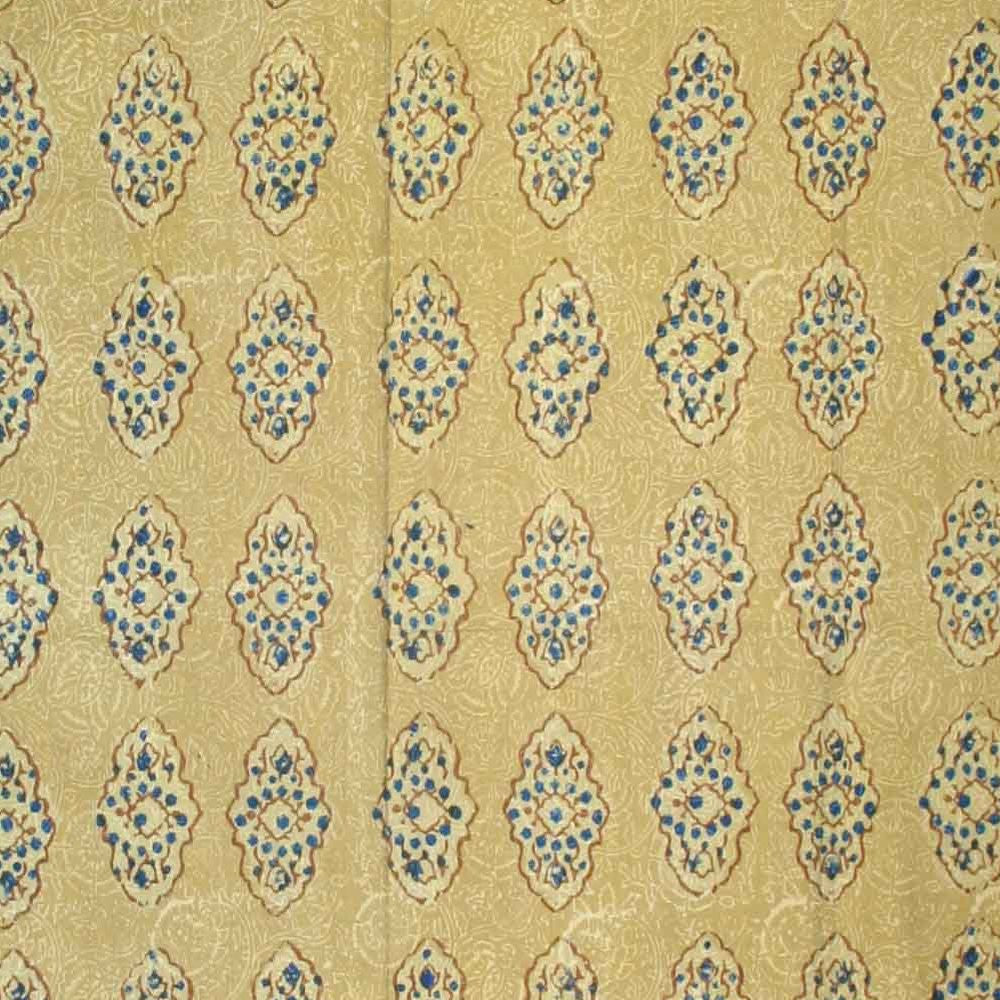 Cotton Kensington Hand Block Print Curtain Drape Door Panel 46x88 - Sweet Us
