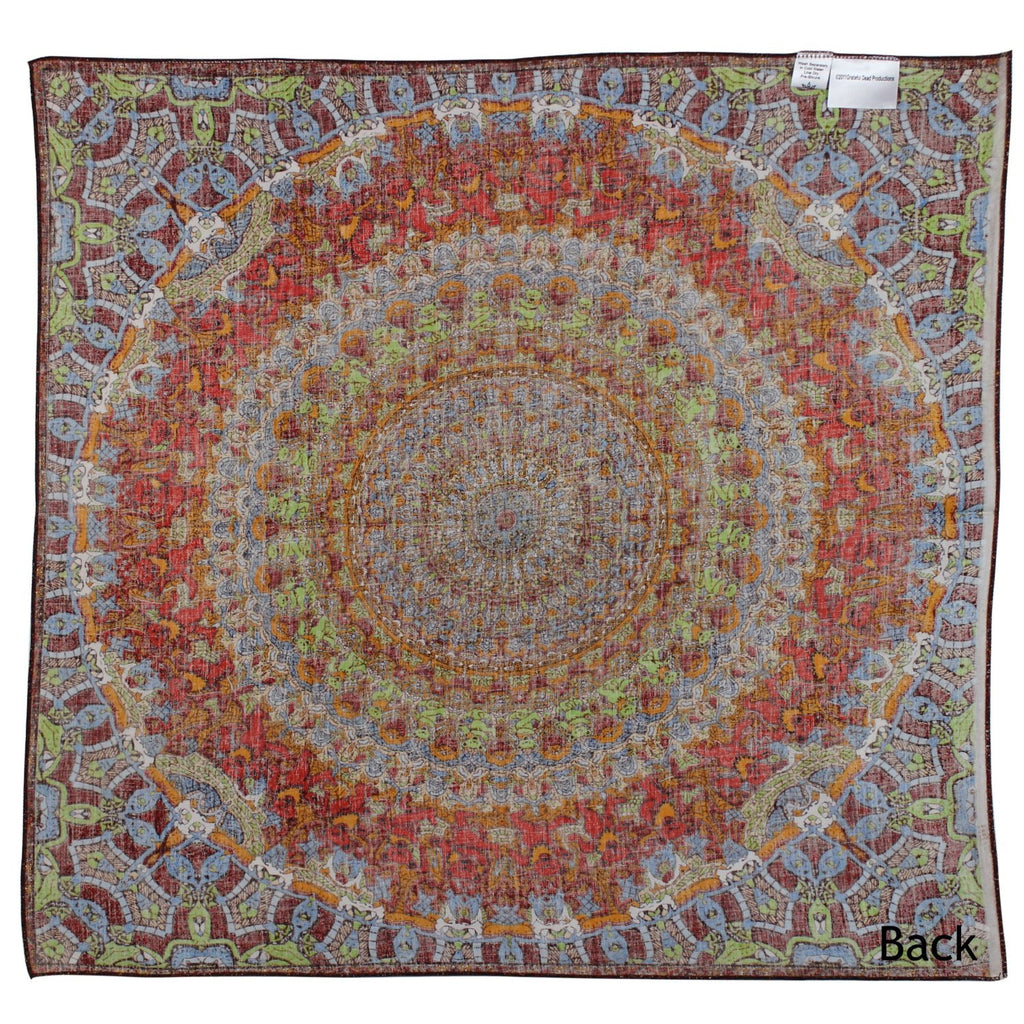 Unique Handmade Cotton Grateful Dead Vibrating Bear Mandala Bandana Scarf 22x22 - Sweet Us
