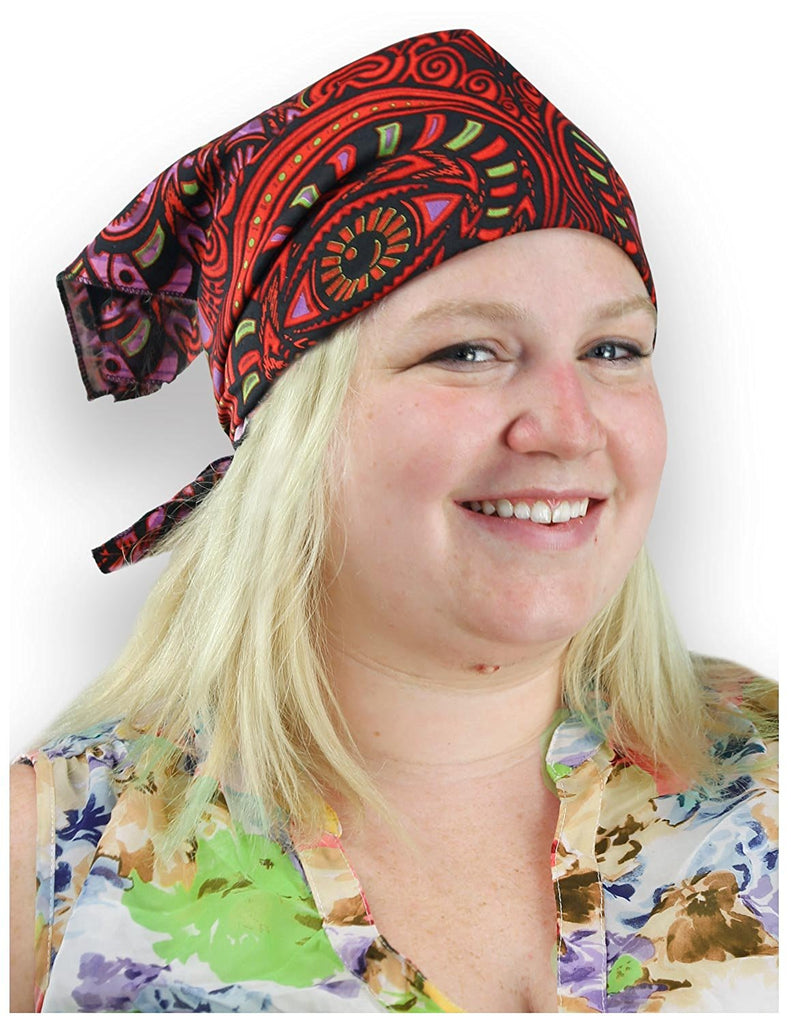 Handmade Tribal Face Cotton Bandana Scarf Headscarf 22 x 22 inches - Sweet Us