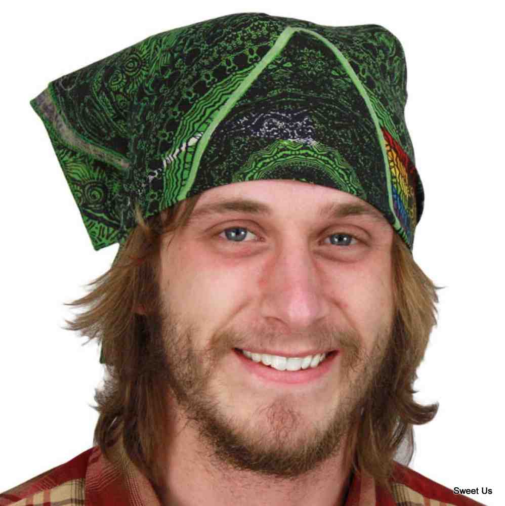 Cotton Pink Floyd The Dark Side of the Moon Shadows Bandana Green Scarf