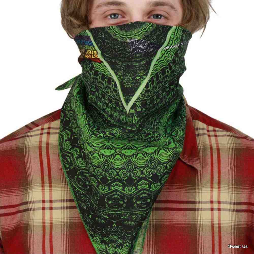 Cotton Pink Floyd The Dark Side of the Moon Shadows Bandana Green Scarf