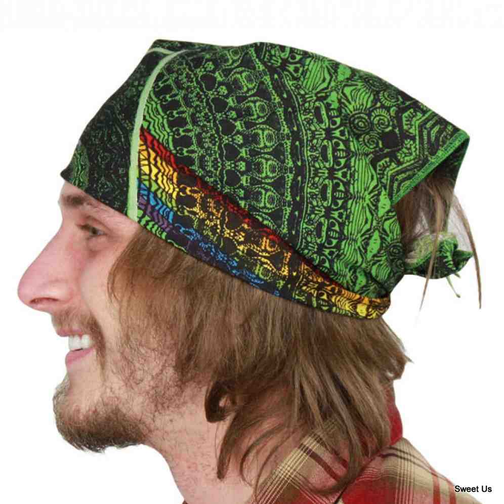 Cotton Pink Floyd The Dark Side of the Moon Shadows Bandana Green Scarf