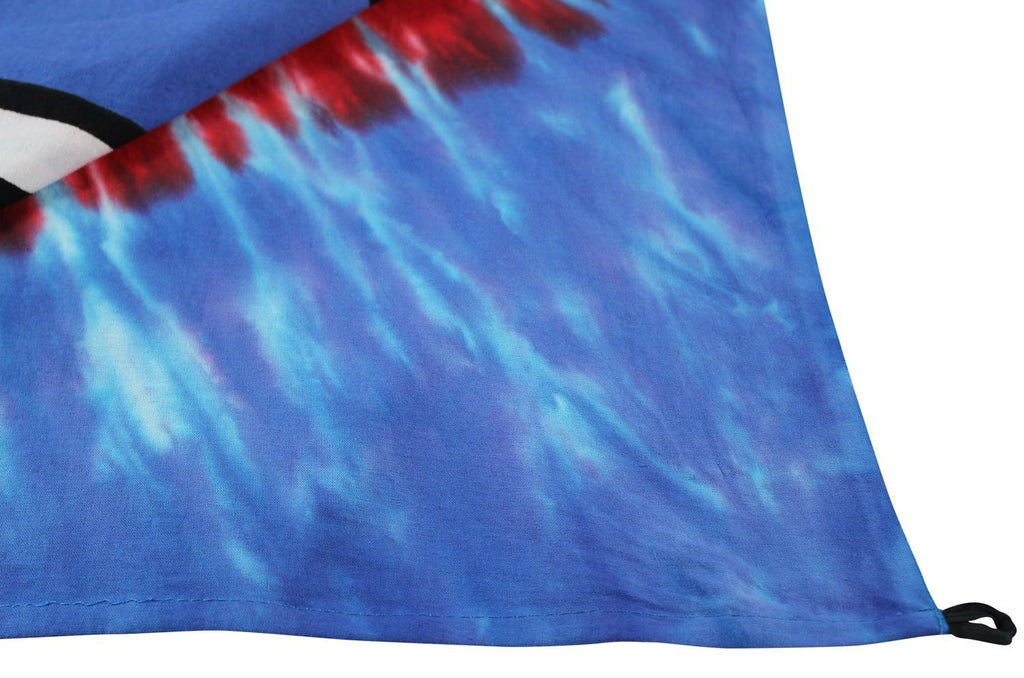 Grateful Dead Patriotic Steal Your Face Tapestry with Roses Hippie Hanging Wall Art Tie Dye - Sweet Us