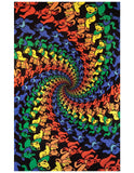 Cotton Grateful Dead Tapestry Wall Hang 3D Dancing Bear in a Spiral 60 x 90 inches - Sweet Us
