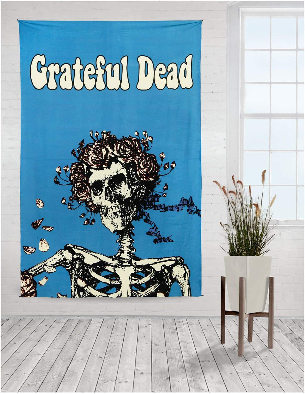 Grateful Dead Tapestry 3D Bertha Skull and Roses Tablecloth Beach Sheet 60x90 - Sweet Us