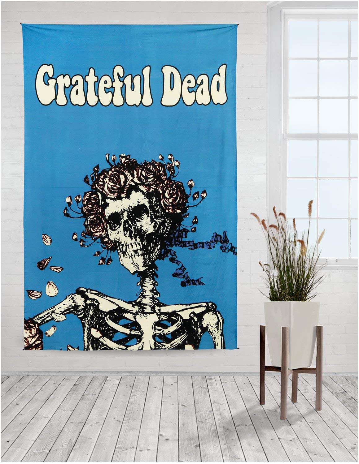 Grateful Dead Tapestry 3D Bertha Skull and Roses Tablecloth Beach Sheet 60x90 - Sweet Us