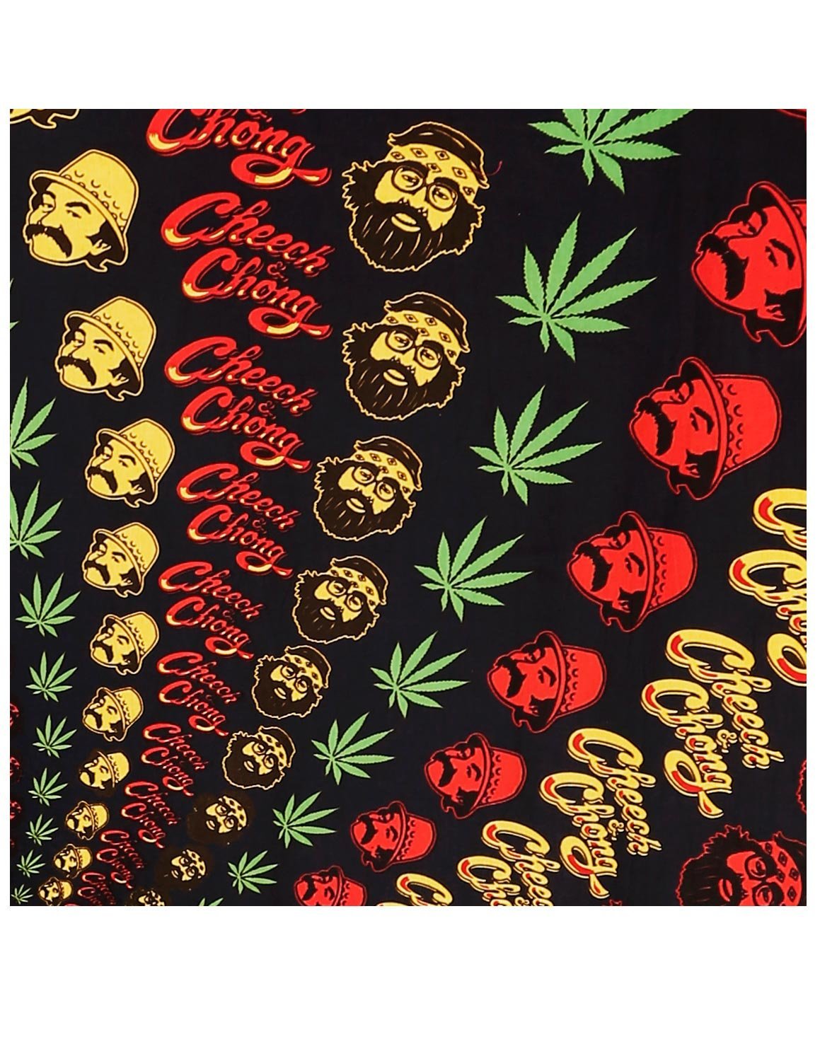 Handmade Cotton 3D Cheech & Chong Rasta Spiral Tapestry Tablecloth Spread 60x90 Inches - Sweet Us