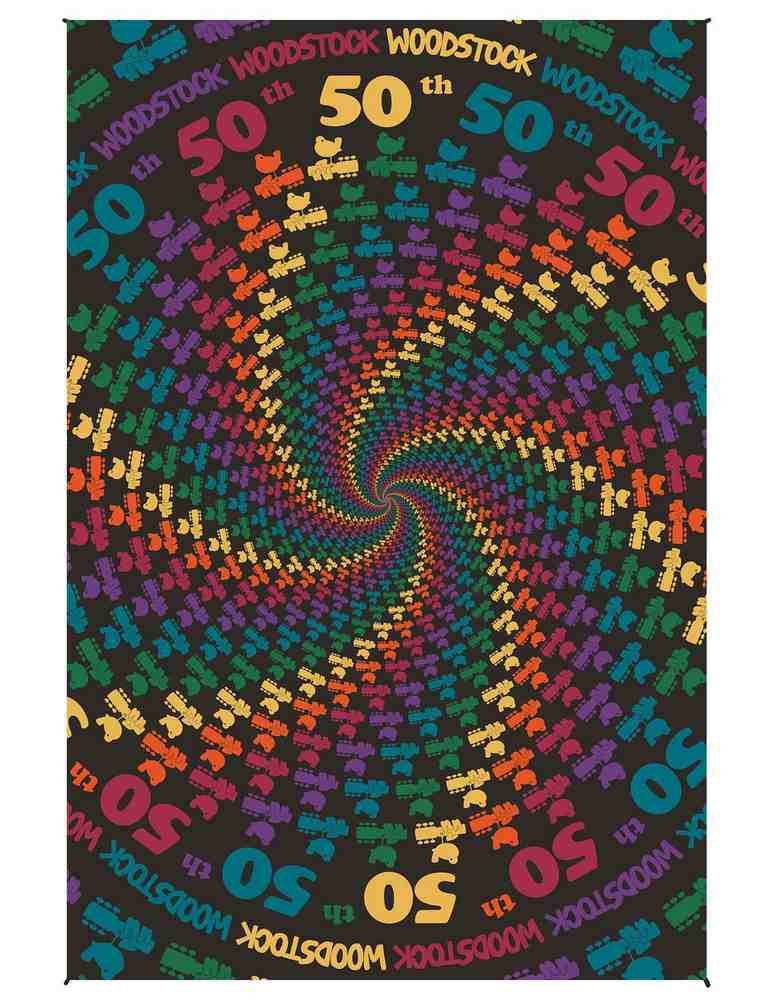 Cotton Woodstock Music Festival 50th Anniversary Spiral Tapestry Wall Art - Sweet Us