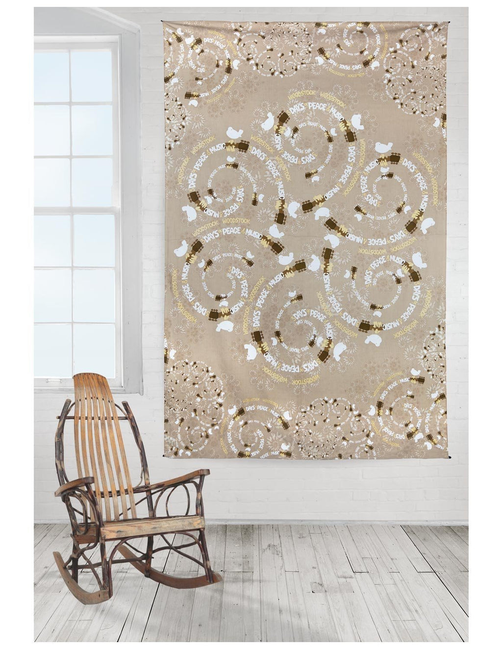 Cotton Woodstock Music Festival Fractal Tapestry Wall Art 60x90 Inches - Sweet Us