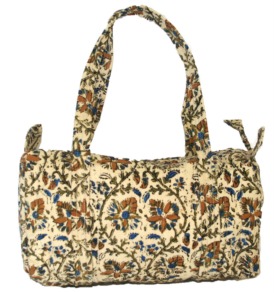 Handmade Cotton Kalamkari Block Print Carry All Shopping Work Tote Bag 14x8 - Sweet Us