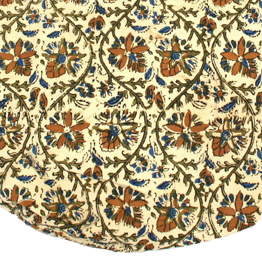 Handmade Cotton Kalamkari Block Print Shopping Work Tote College Bag 15x15 - Sweet Us