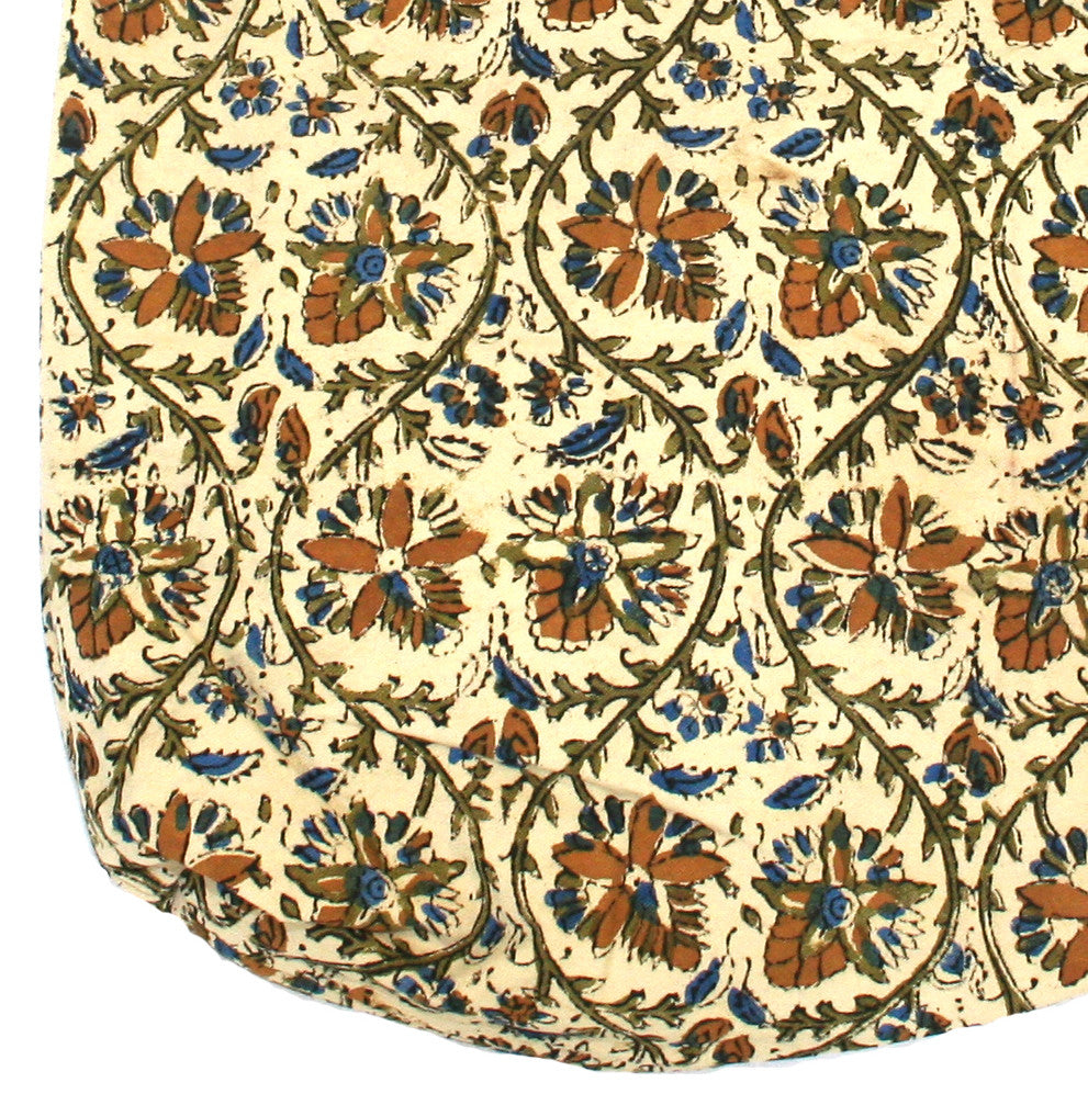 Handmade Cotton Kalamkari Block Print Shopping Work Tote College Bag 15x15 - Sweet Us