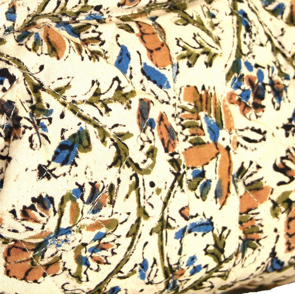 Handmade Cotton Kalamkari Block Print Shopping Work Tote Accessory bag 8x6 - Sweet Us