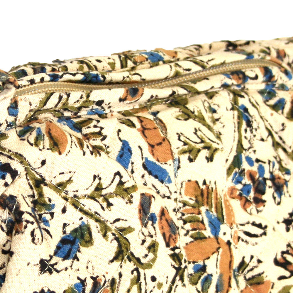 Handmade Cotton Kalamkari Block Print Shopping Work Tote Accessory bag 8x6 - Sweet Us