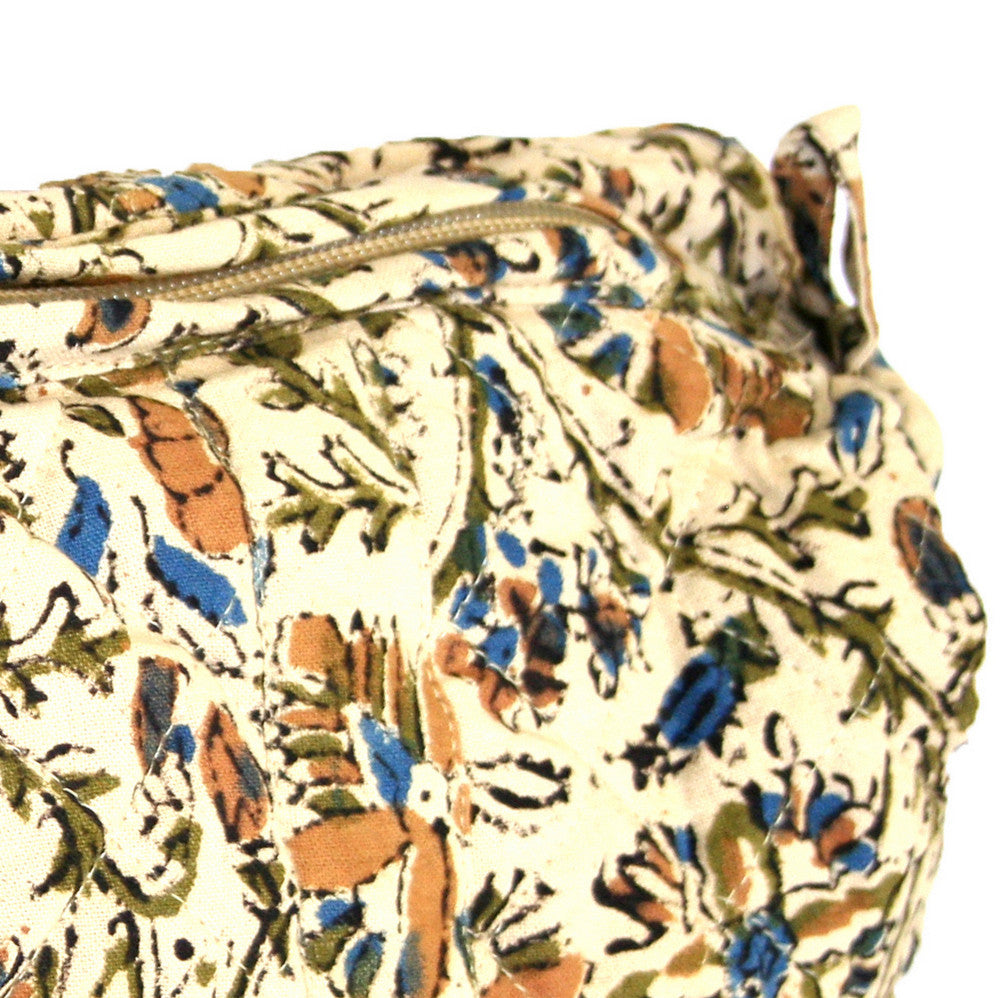 Handmade Cotton Kalamkari Block Print Shopping Work Tote Accessory bag 8x6 - Sweet Us