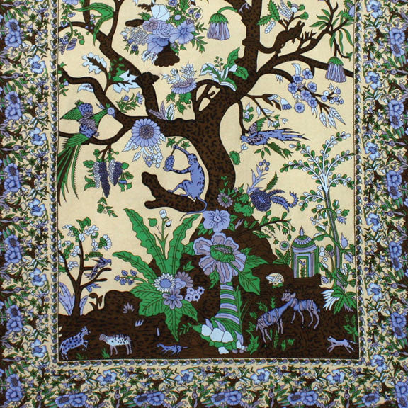 Handmade 100% Cotton Tree of Life Tapestry Tablecloth Coverlet Spread 60x90 - Sweet Us
