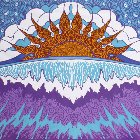 Handmade Cotton Sunset Wave Tapestry Tablecloth Spread Twin 60x90 Dorms Decor - Sweet Us