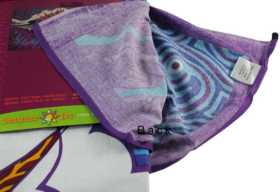 Handmade Cotton Sunset Wave Tapestry Tablecloth Spread Twin 60x90 Dorms Decor - Sweet Us