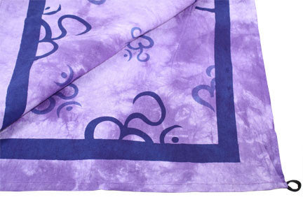 Handmade Cotton Om Sun Purple Tie Dye Indian Tapestry Tablecloth Spread 60x90 - Sweet Us