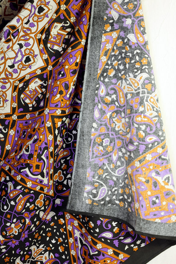 Handmade Cotton Glow in Dark Star Purple Tapestry Tablecloth Spread Twin 60x90 - Sweet Us